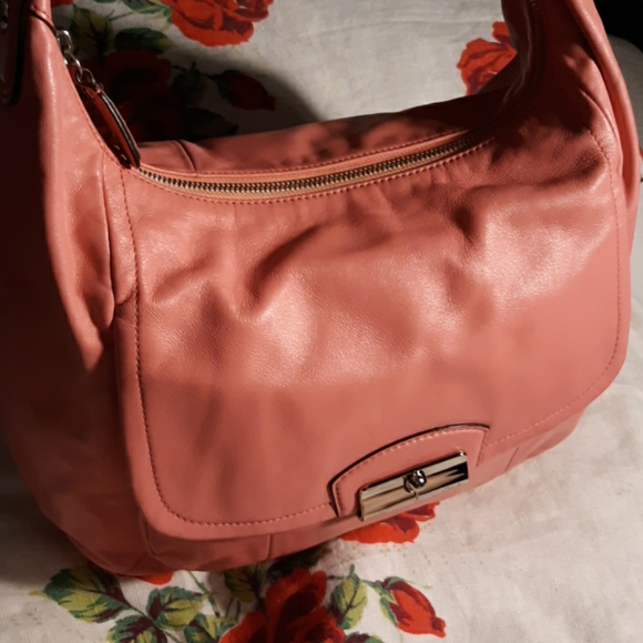 Coach Kristin Leather Hobo Pink Bubble Bag - Picture 8 of 9